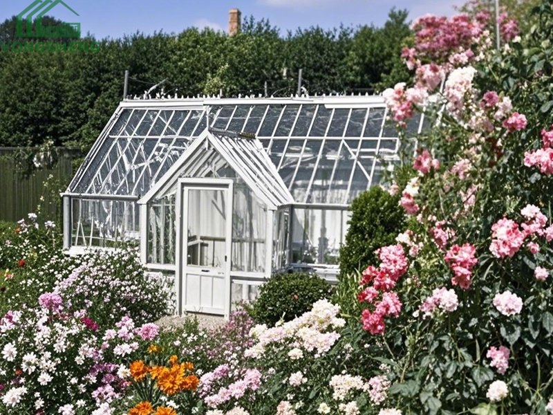 Outdoor garden glass greenhouse for sale YSGH-103, glass greenhouse, garden greenhouse,  glass greenhouses sale